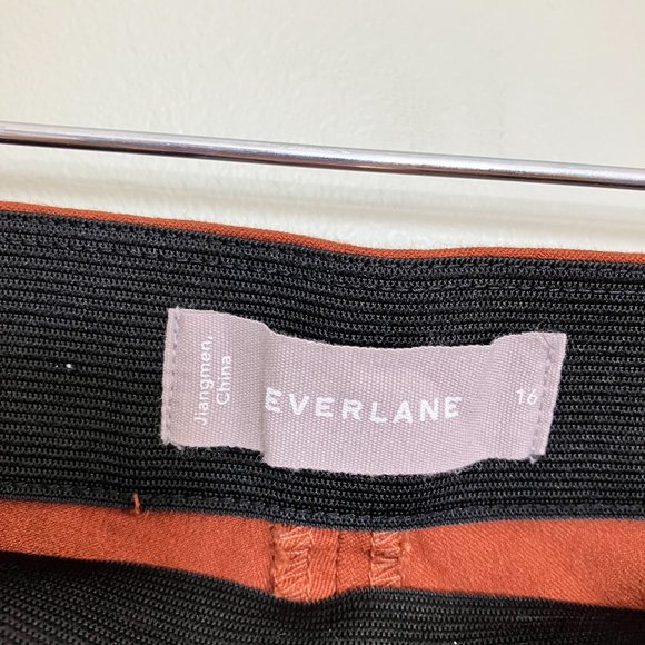 Everlane side zip stretch cotton pants orange size 16 - Picture 4 of 9